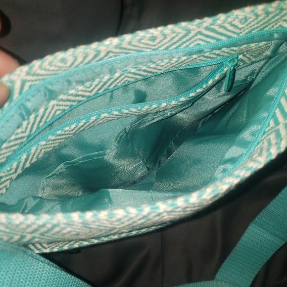 BAGS | [NwT]Turquoise Graphic Weave Crossbody Bag! - Picture 7 of 8